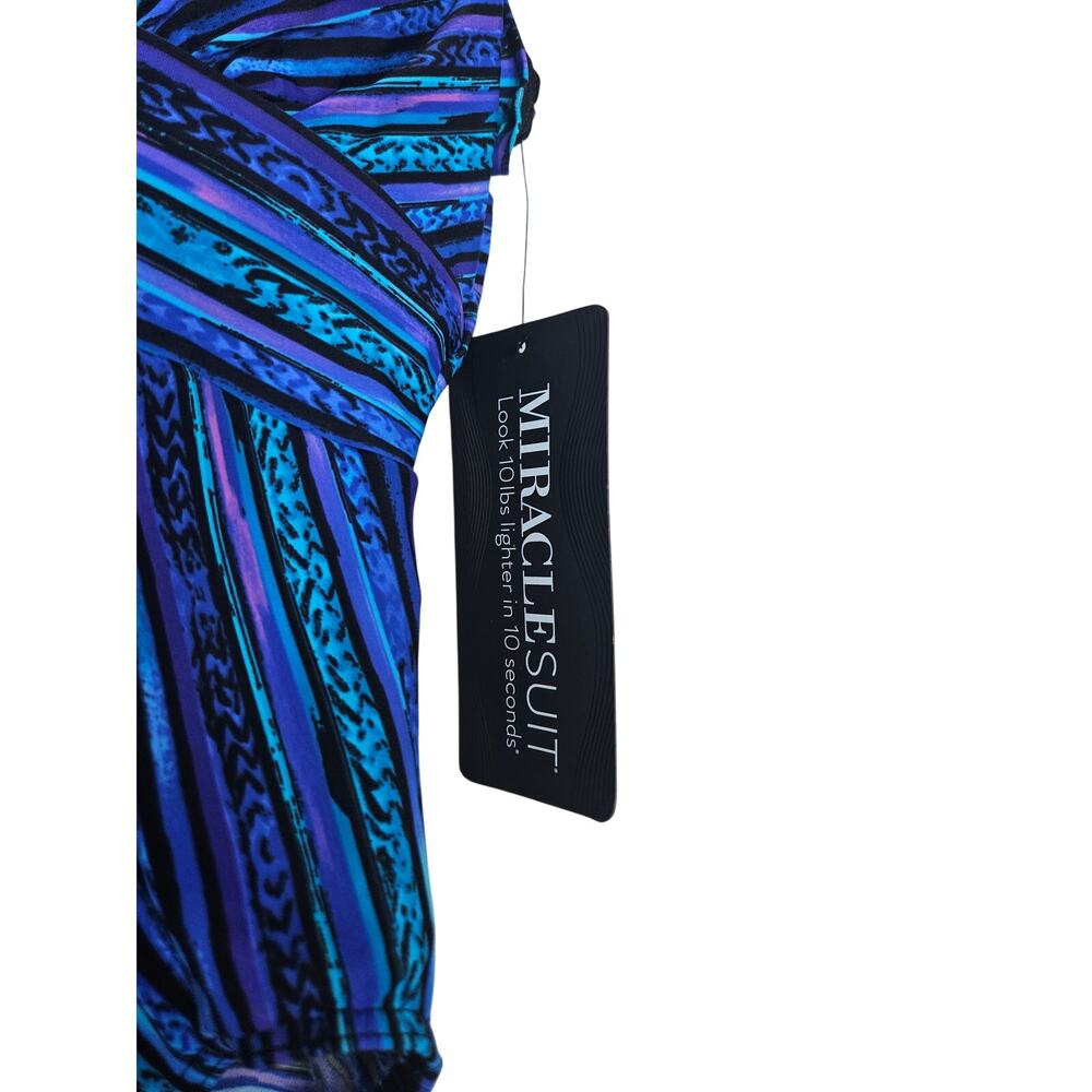 NEW Miraclesuit Odyssey 10 Blue Slimming 1 Piece Swimsuit No Wire Coastal - Picture 7 of 8
